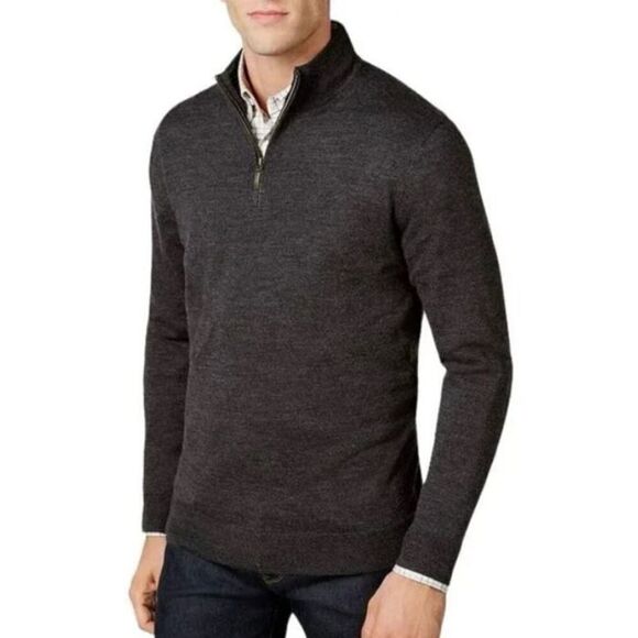 Club Room Men's Gray Merino Wool Blend Pullover Sweater Size Medium - Picture 1 of 6